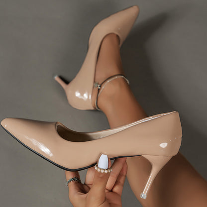 [Elegant Stiletto Heels] Elegant Pointed Toe Women's Solid Color Stiletto Heels - Lightweight Dress Pumps, Work Pumps