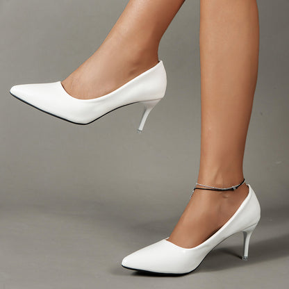 [Elegant Stiletto Heels] Elegant Pointed Toe Women's Solid Color Stiletto Heels - Lightweight Dress Pumps, Work Pumps