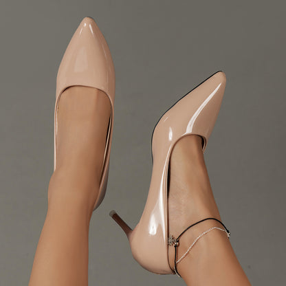 [Elegant Stiletto Heels] Elegant Pointed Toe Women's Solid Color Stiletto Heels - Lightweight Dress Pumps, Work Pumps